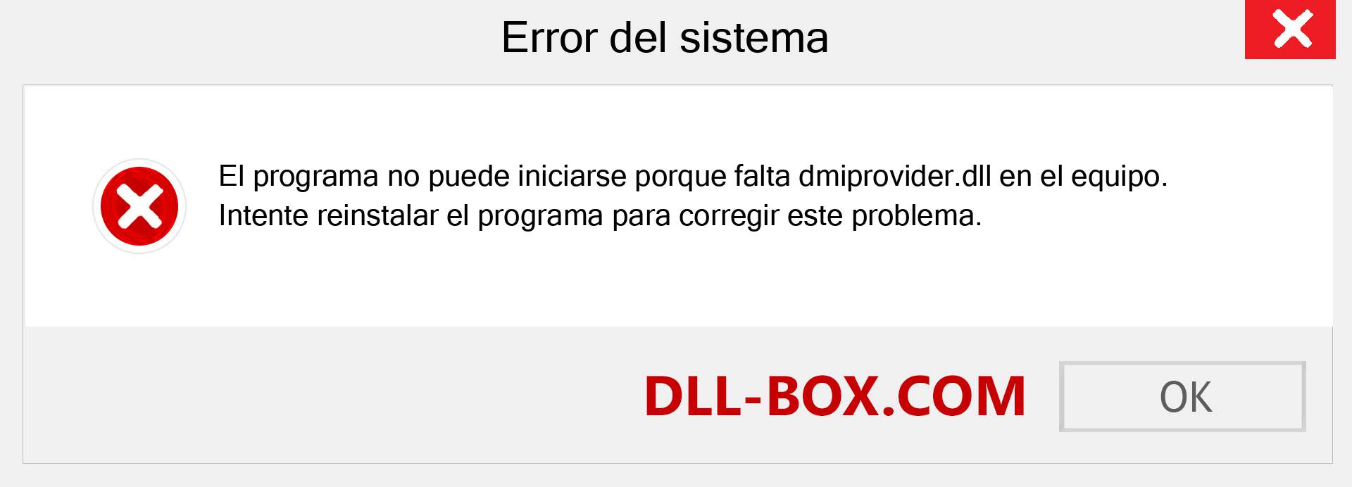 ¿Falta el archivo dmiprovider.dll ?. Descargar para Windows 7, 8, 10 - Corregir dmiprovider dll Missing Error en Windows, fotos, imágenes